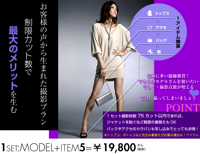 小ロット向けの商品撮影プラン