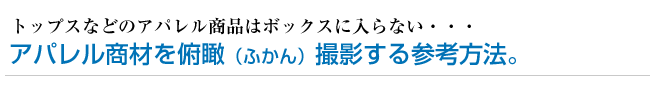 アパレル商品の場合